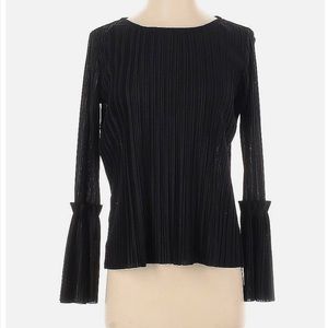 Marled by Reunited Women Black Long Sleeve Blouse Size Medium‎